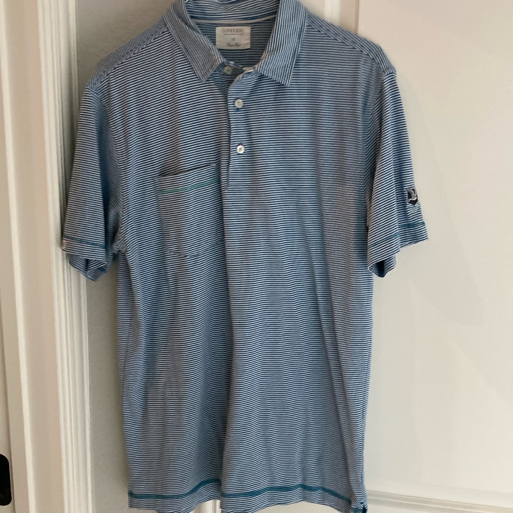Linksoul Blue Casual Polo Shirt